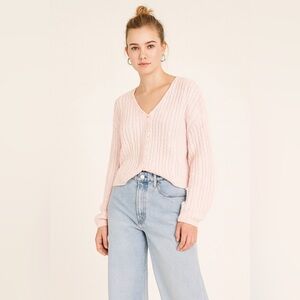 Pink cotton cottagecore sweater